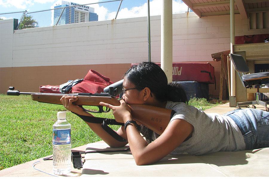 3 year returnee Chanelle Ulep gets in position by finding her natural point of aim.