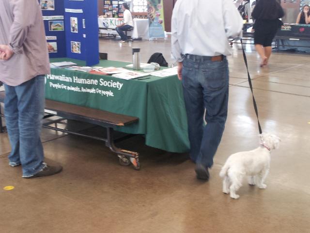 The Hawaiian Humane Society is one booth at the College and Career Fair.