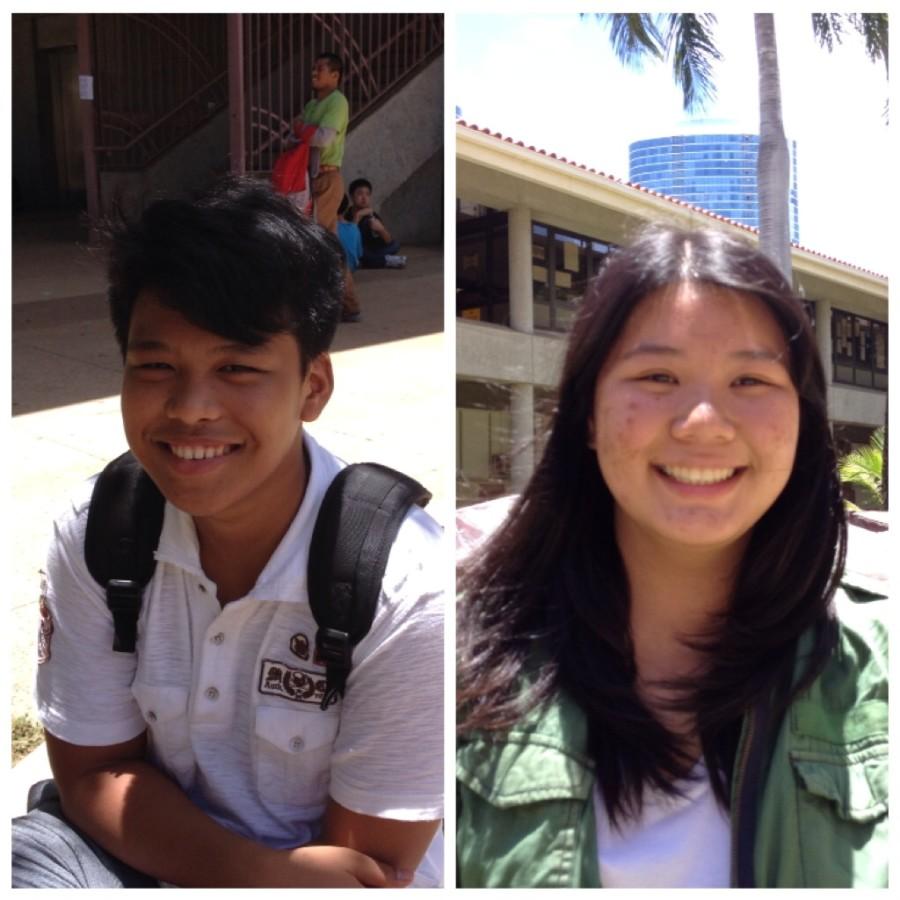 Freshman KC Guittu and Senior Emily Phan