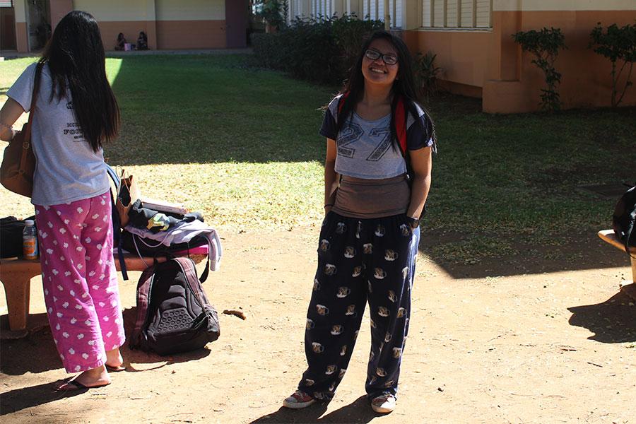 Tigers around campus showed their spirit of participation. They wore pajamas to kick off Spirit Week today!