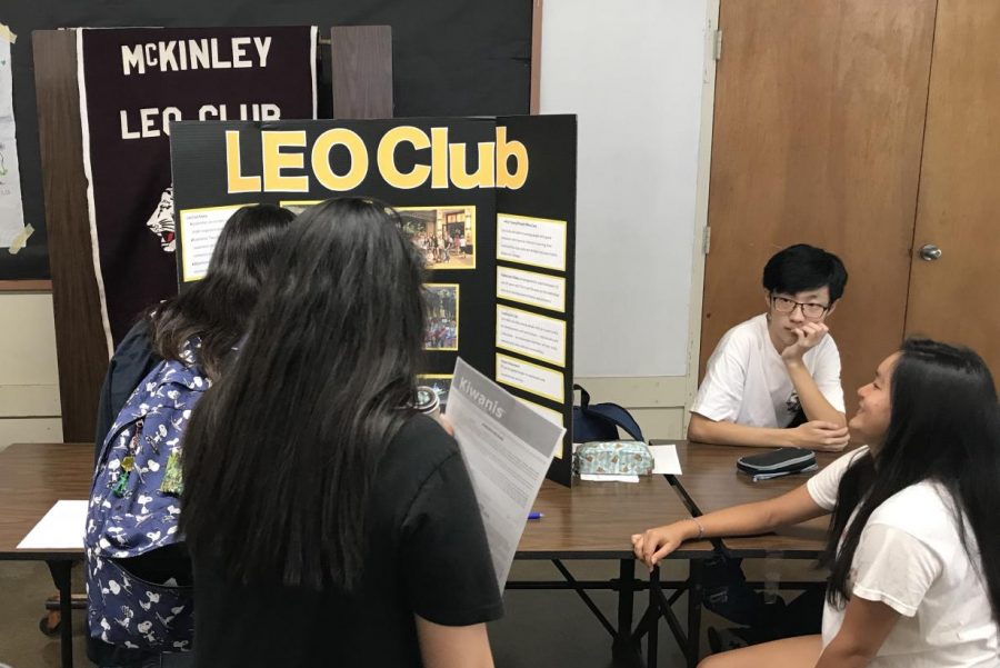 There are some students that seem to be interested in LEO Club. Photo by Kelvin Ku.