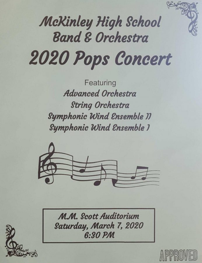 McKinleys band and orchestra performed their annual Pops Concert to familiarize people with popular music.