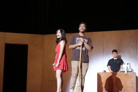 McKinley students leading a rehearsal for their October performance of Little Shop of Horrors. 