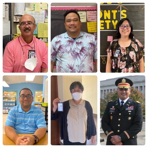 McKinley Alumni Staff shared their love for their job, and how they found their career as a way to give back to the school community. From the top left: Joseph Cho, Imialoa’a Richardson, and Valerie Dao. From the bottom left: Travis Watanabe, Karen Mirikitani, and Manuel Pulido.