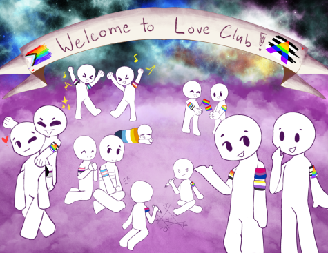 A drawing representing the Love club and its inclusivity.