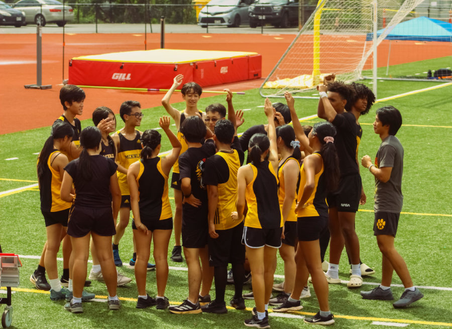 The+McKinley+Track+and+Field+team+during+their+first+qualifying+meet+at+Roosevelt+High+School.