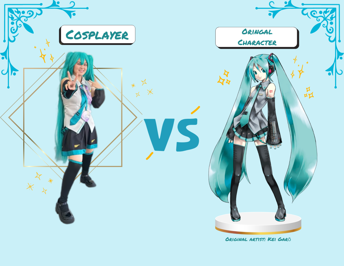 Side+by+side+compraison+of+Jewel+Ann+Sophia+Cortes%28c%2Fo+2026%29+cosplaying+as+Hastune+Miku.+The+orginal+artist+of+Hastune+Miku+being+Kei+Gar%C5%8D%2C+and+the+orginal+creator+of+the+voice+bank+being+Sasaki+Wataru+a+software+developer+at+Crypton+Future+Media.+Inc