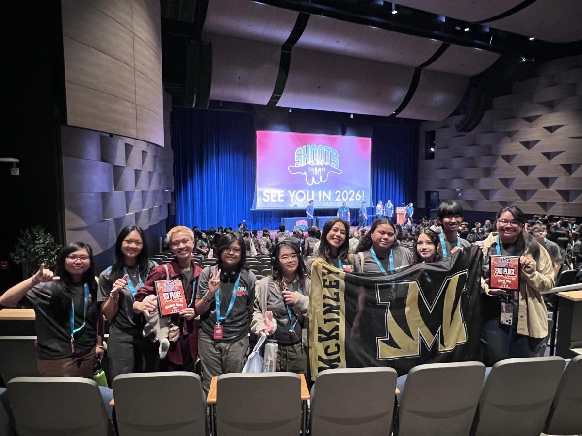 TMP and Graphic Tech students celebrating their win after the SHOOTS Summit award ceremony.
Photo by Mara Kaizawa.