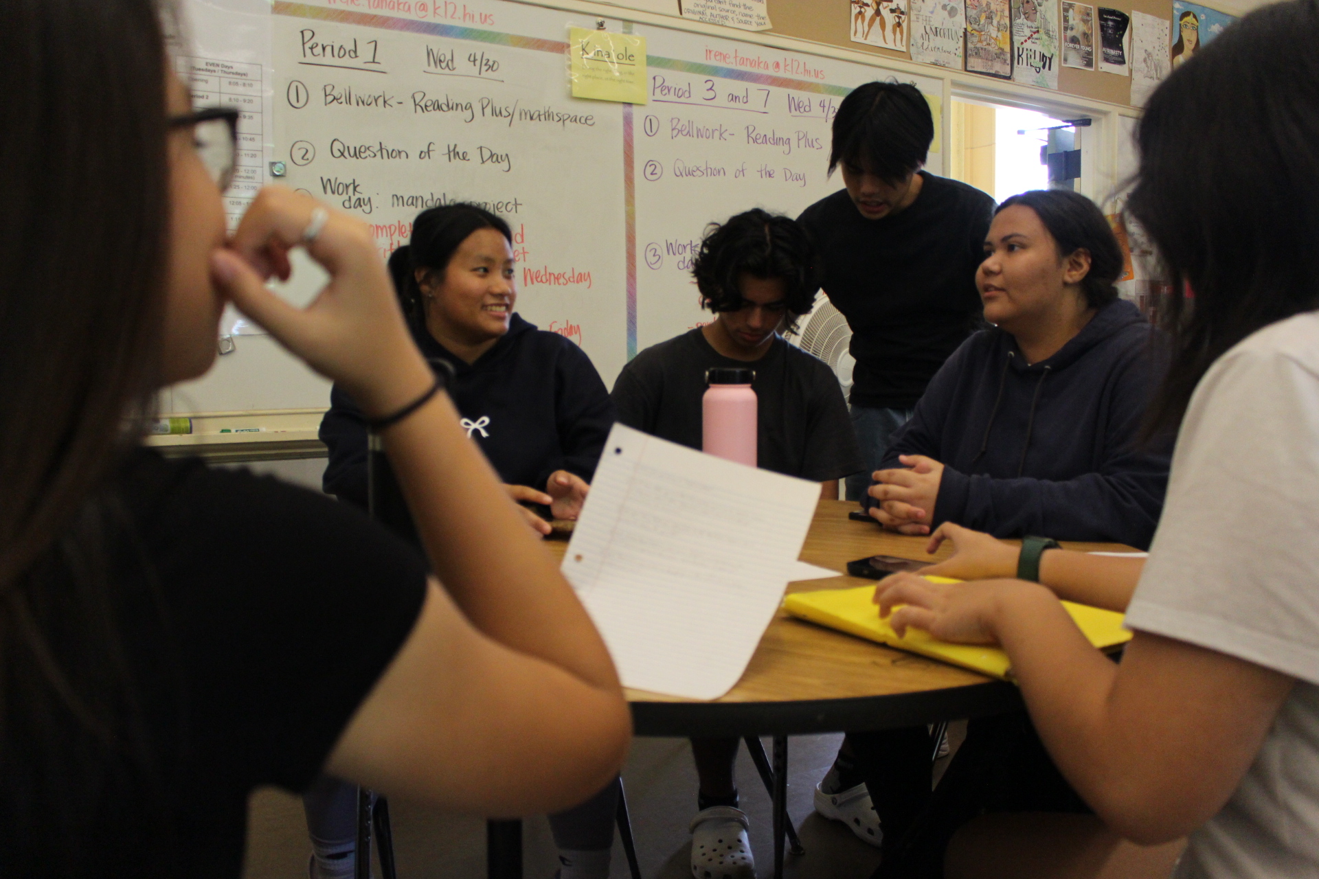 (Day 1)
On the first day of the trial, the 6th period defense team prepares together.
Photo by Cheska Orias (c/o '26)