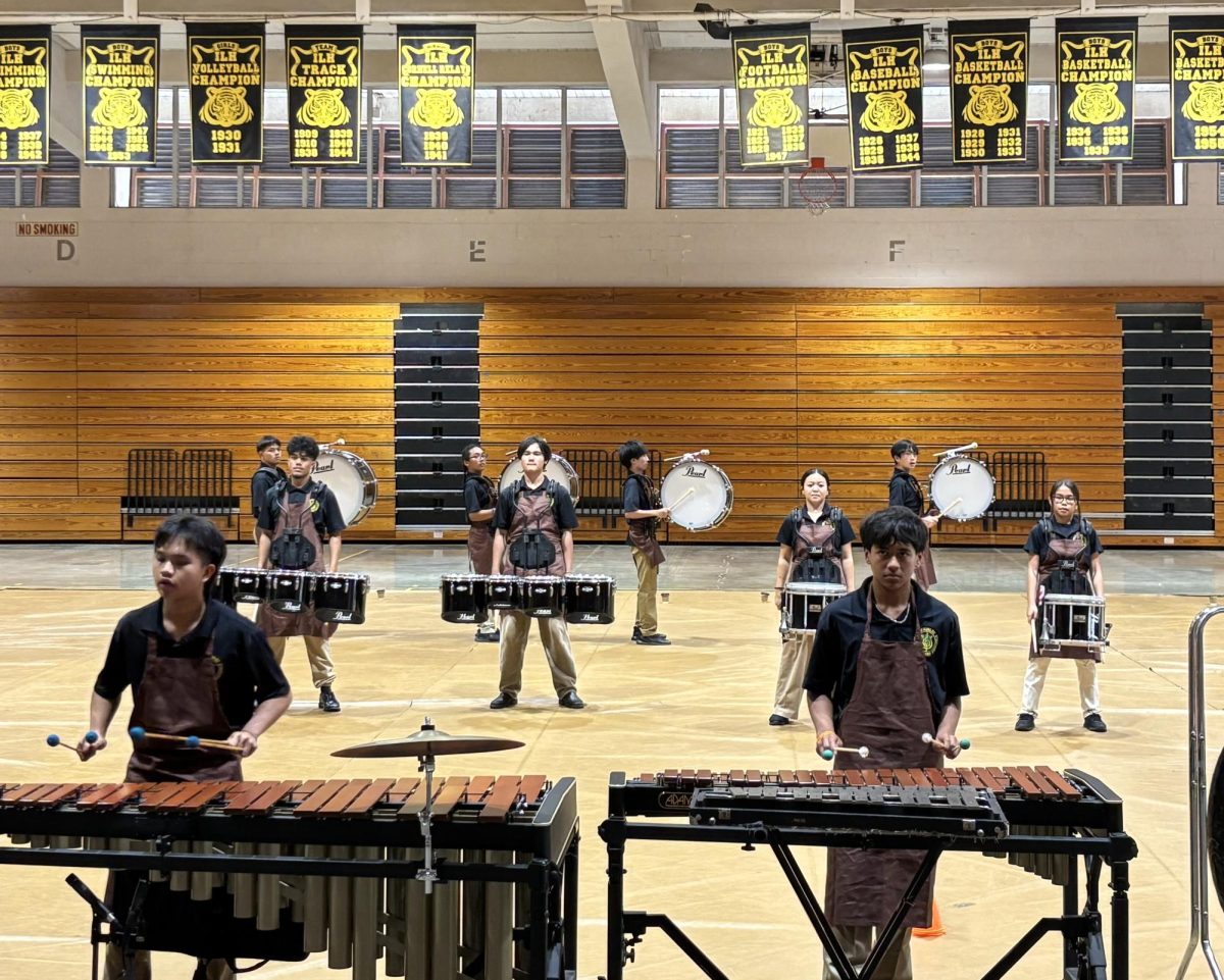 Indoor Percussion performing "Rise and Grind" at the McKinley Indoor Home Show on April 6.