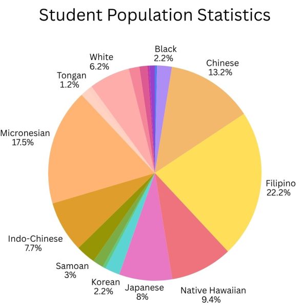 Statistics from 2024-25 school year State of Hawaii Department of Education Accountability Resource Center of Hawaii. Infographic by Rose Ganotisi